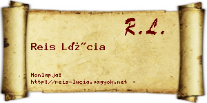 Reis Lúcia névjegykártya